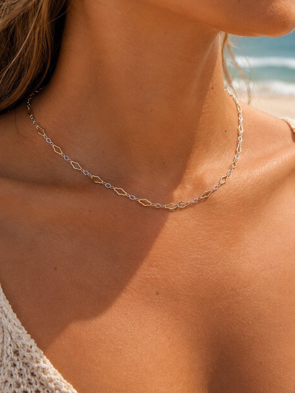 Ripple Two-Tone Custom Necklace - Made to Order